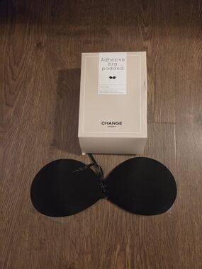 Change Lingerie Black Adhesive Padded Bra